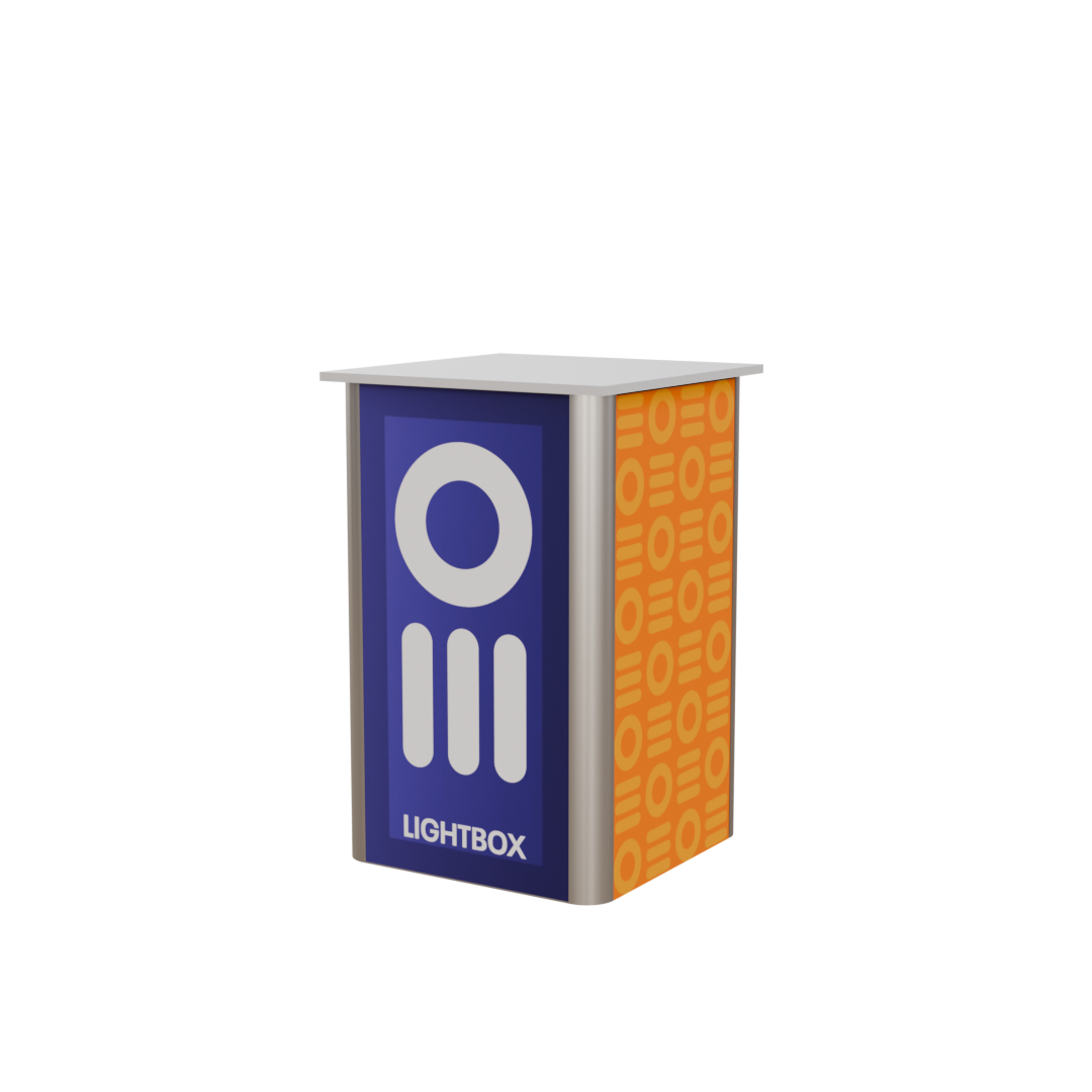 Branded Lightbox Plinth 0.5x0.5m w/LED